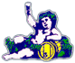 Bacchus, god of wine, with grapes and a barrel — the Bacchus emblem