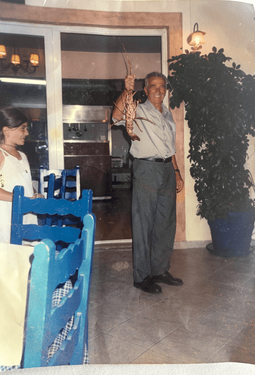 Grandfather Nikos · a lobster for the kitchen
