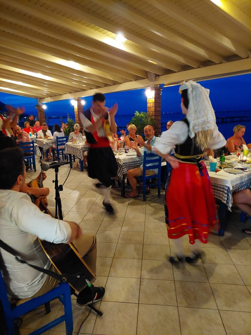 Corfiot dancing at dusk